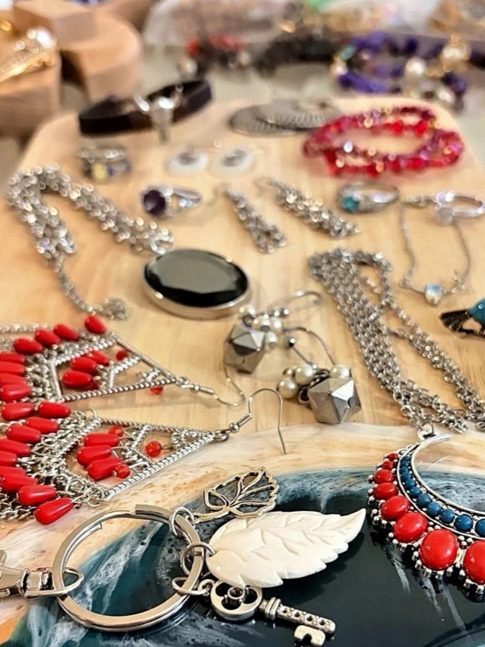 Boho Western Jewelry Assortment Silver Red